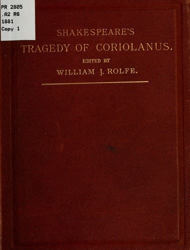 Coriolanus kitabının kapağı