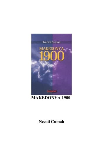 Makedonya 1900 kitabının kapağı