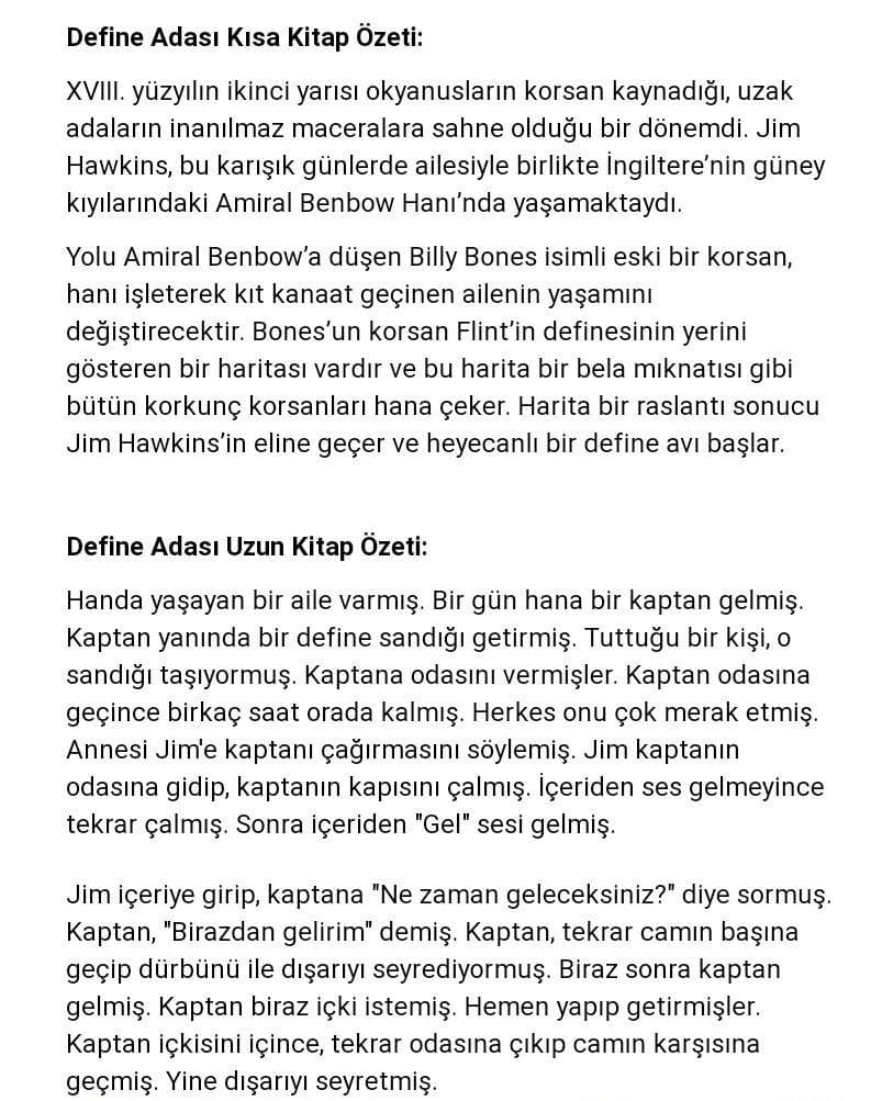 Define Adası Robert Louis Stevenson KİTAP ÖZETİ kitabının kapağı